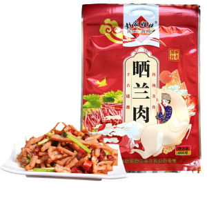 晒兰肉彭家姐妹正宗农家腊肉