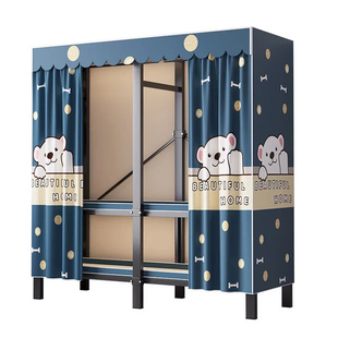 衣柜一体式免安装全钢架简易折叠结实加厚防潮防尘现代家用收纳柜