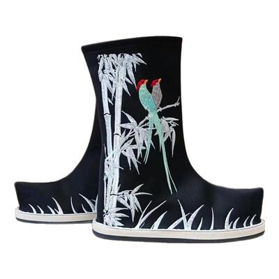 汉服鞋古风翘头古装鞋官兵摄影靴