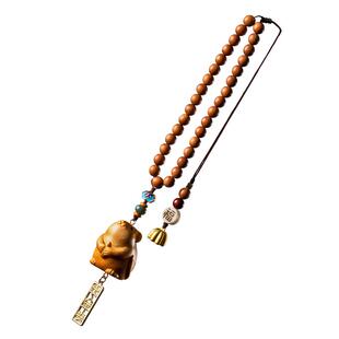 崖柏木新十二生肖汽车挂件鼠牛虎兔龙蛇马羊猴鸡狗猪后视镜挂饰品