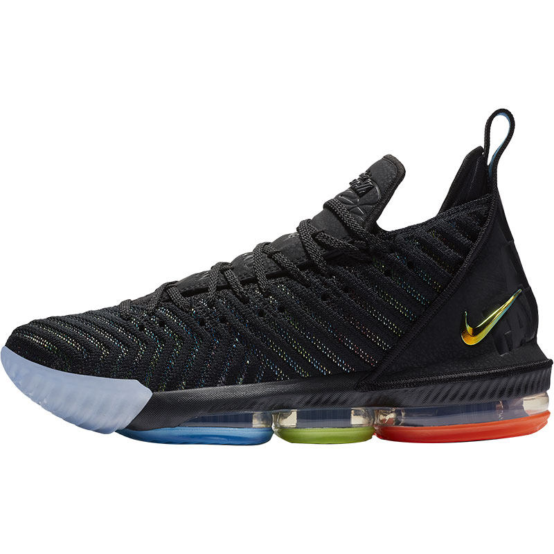 Nike/耐克正品 新款男子LBJ16詹姆斯16代黑彩虹慈善篮球鞋 AO2595