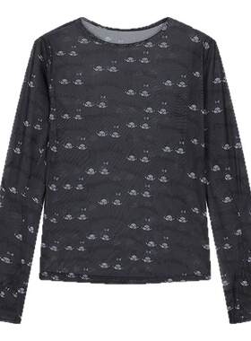 MOUSSY&Monchhichi合作款 春季新品修身长袖T恤028IAA01-1019