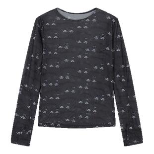 MOUSSY&Monchhichi合作款 春季新品修身长袖T恤028IAA01-1019