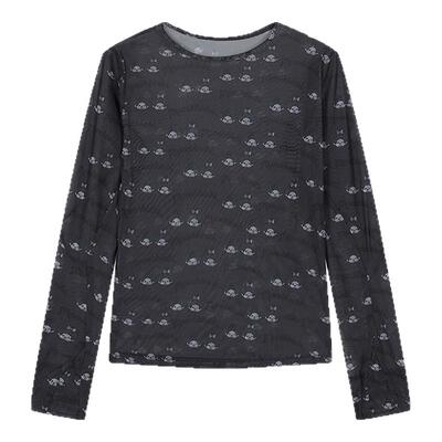 MOUSSY&Monchhichi合作款 春季新品修身长袖T恤028IAA01-1019