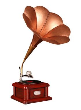 客厅模型摆件铁艺留声机复古怀旧