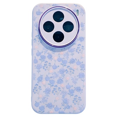 ins风小清新温柔紫色碎花适用vivox100/x200pro手机壳新款高级感x80/x90网红手机套x300pro硅胶防摔保护套女