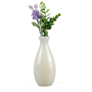白玉石花瓶摆件佛前花器装饰家用客厅插花干花百合鲜花玉净瓶小号