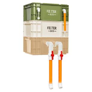 鱼缸过滤器周转箱轻音上置滴流盒庭院鱼池净水循环系统外置过滤桶