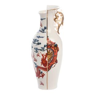 Seletti中西合璧花瓶雪柳青花瓷摆件骨瓷客厅餐桌复古乔迁礼物