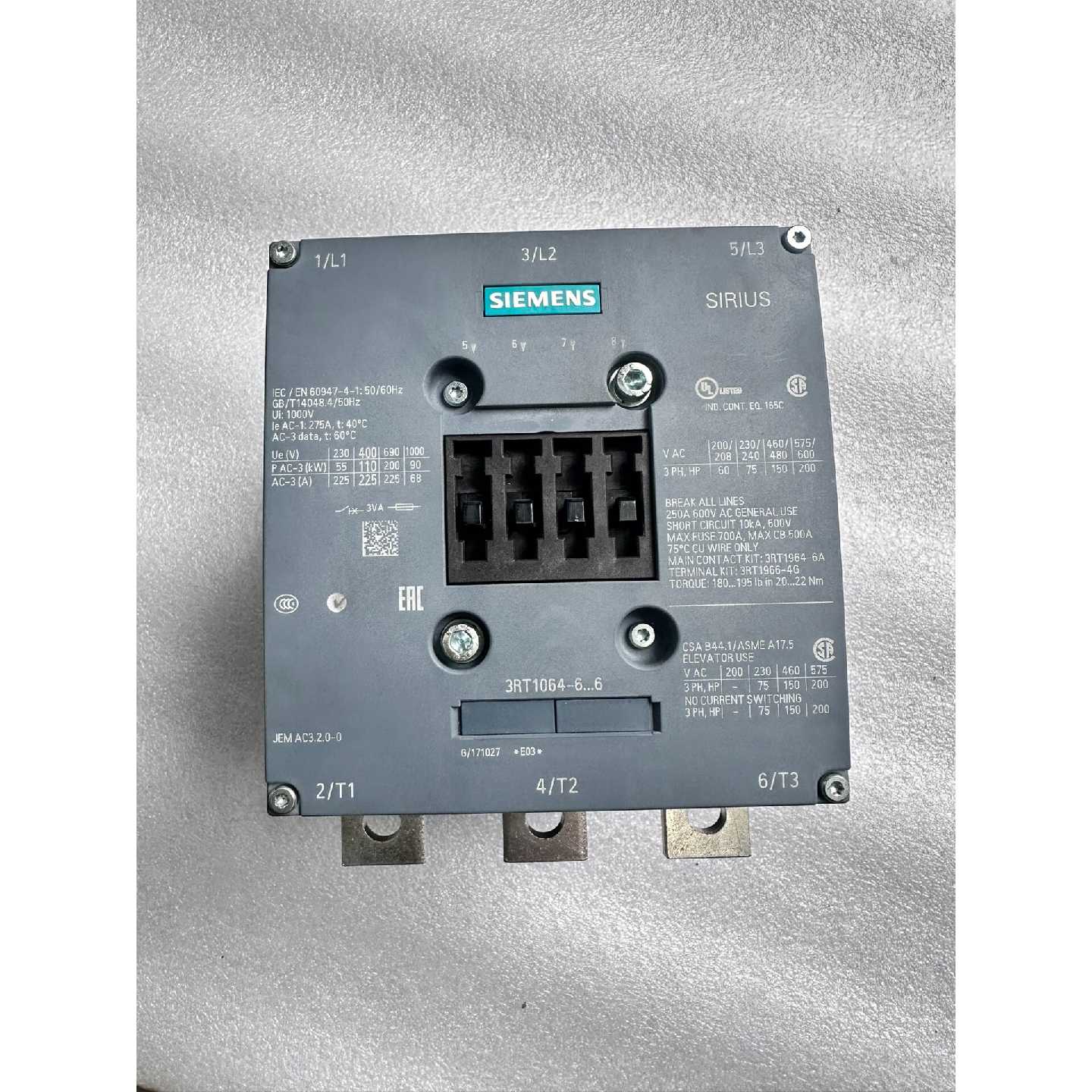 议价全新西门子接触器3RT1064-6AP36库存备件全新未用过