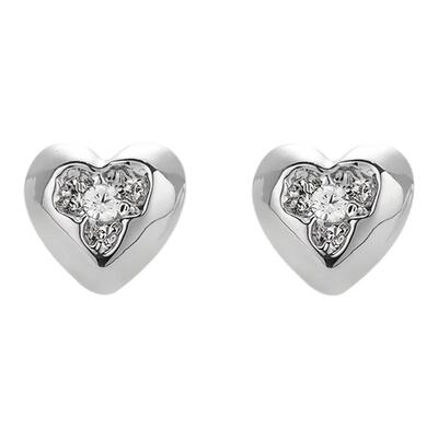 EVESENSE原创镶钻破碎爱心耳钉