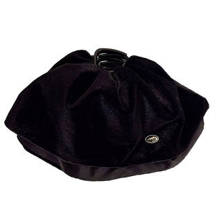 法式丝绒裙摆抓夹女后脑勺发夹2025新款半扎发温柔鲨鱼夹高端头饰