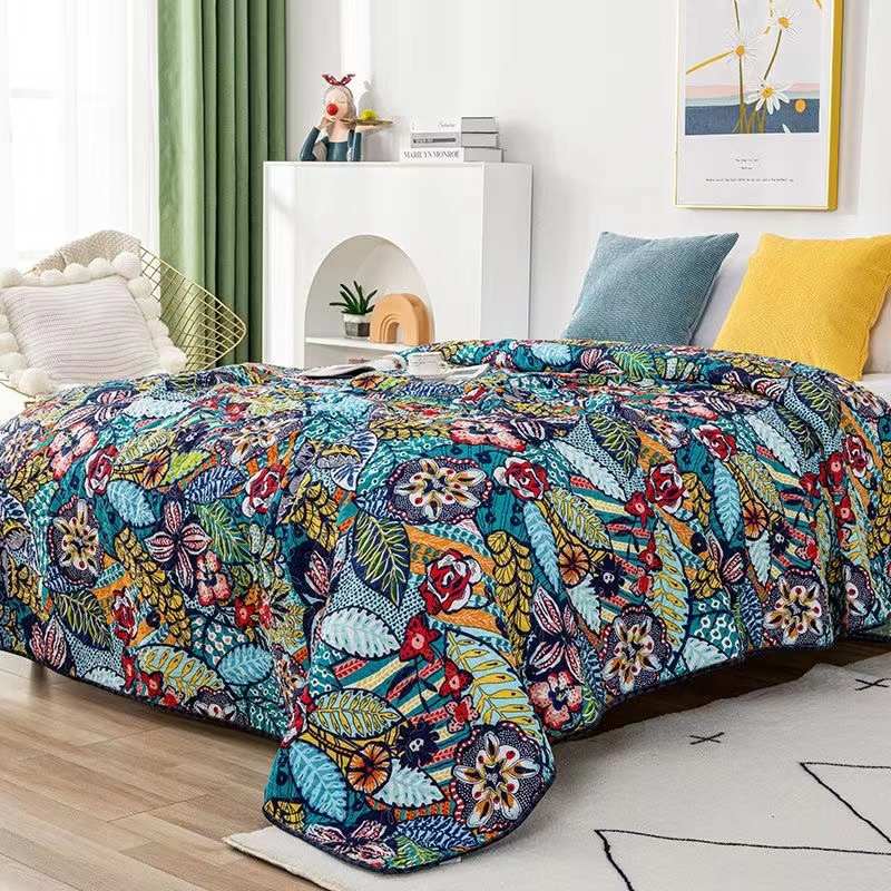 纯棉床盖绗缝被空调被夏凉被床垫盖沙发垫炕垫多用加厚夹棉床单件