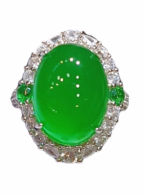 冰种女款可调节翡翠高级感绿玉髓