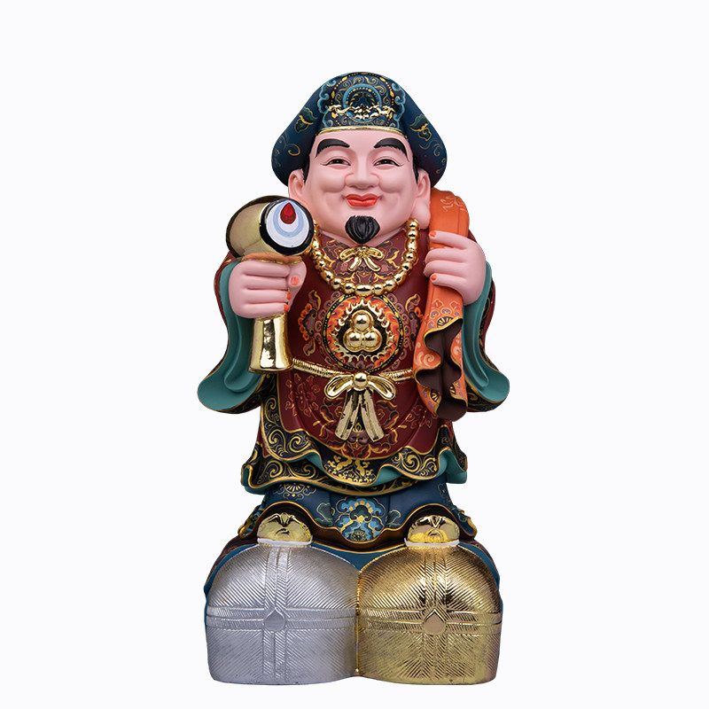 康盛树脂彩绘大黑天财神佛像摆件