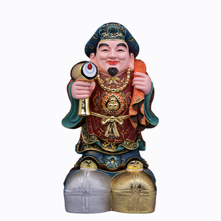 康盛树脂彩绘大黑天财神佛像密宗东密站大黑天家用供奉佛像摆件