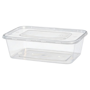 一次性餐盒长方形加厚带盖外卖打包盒商用塑料透明快餐盒便当饭盒