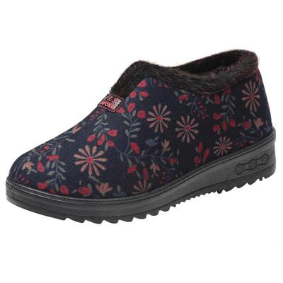 老北京棉鞋女冬奶奶鞋软底加绒