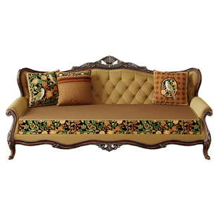 洛美丹顿复古沙发垫2025新款四季通用防猫抓可定制防滑坐垫奥罗拉