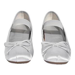 1m8内增高芭蕾舞鞋蓝色法式单鞋女2026新款浅口单鞋女玛丽珍鞋
