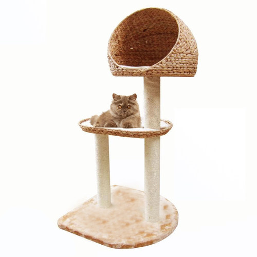 猫咪玩具猫窝猫爬架实木剑麻猫架猫树藤编爬架猫抓柱猫跳台猫爬架