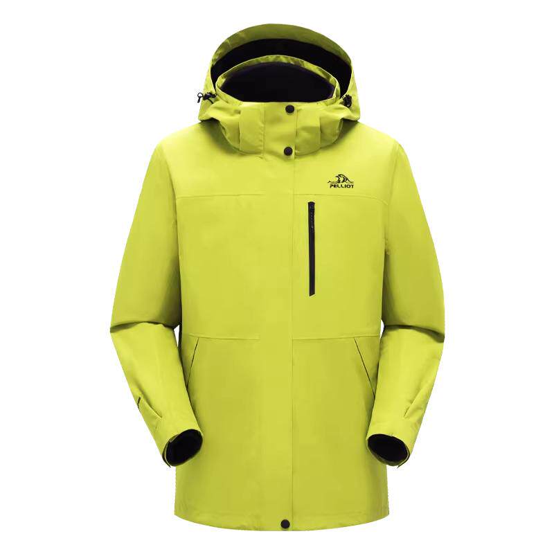 【新色发售】伯希和脉冲绿户外冲锋衣男新款三合一防风早春外套女