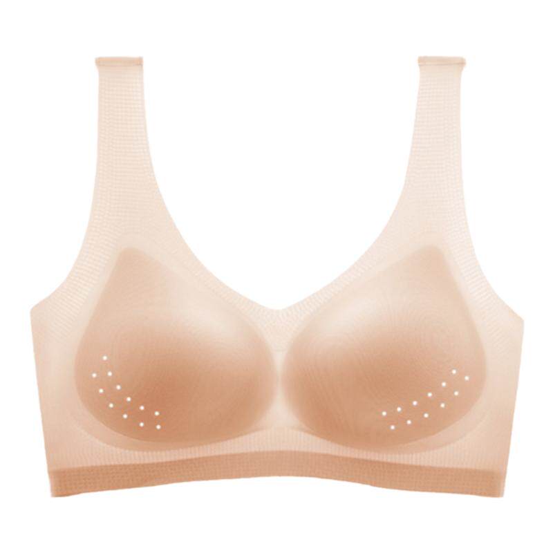EAZMOL无痕超薄内衣夏季薄款无钢圈冰丝运动背心胸罩大胸显小文胸