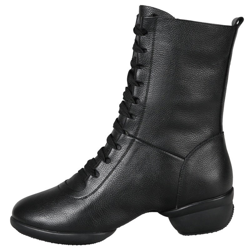 卡路奇水兵舞鞋春夏新款真皮跳舞鞋女广场舞四季软底透气舞蹈靴子