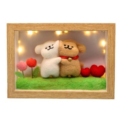 泡芙小姐蓝鱼儿羊毛手工DIY