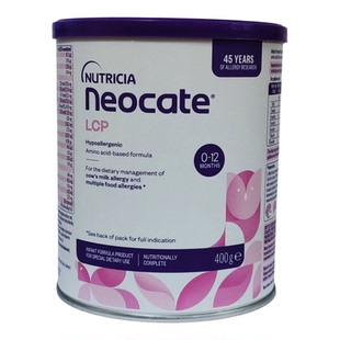 澳洲Neocate Lcp 纽康特婴幼儿无敏氨基酸奶粉400g 0~12月现货