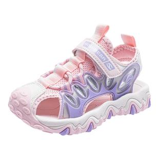 哈比熊女童包头凉鞋2025夏季新款儿童运动跑步沙滩软底防滑可下水