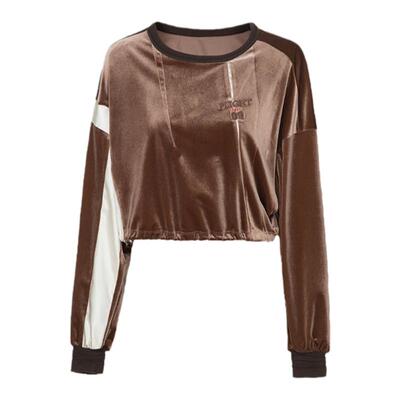 【商场同款】HPLY荷比俪季新华丽丝绒圆领上衣HYD33610145