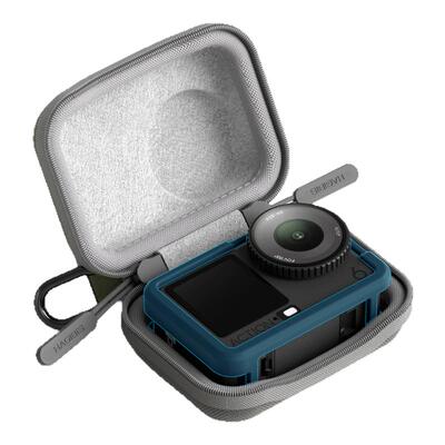 海备思适用大疆DJI Osmo Action 3/4/5 Pro/6相机收纳包便携迷你单机保护套硬壳配件防摔抗压半包免拆支架