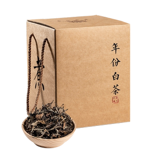 老白茶福鼎白茶散茶礼盒装寿眉2014年荒野高山茶叶枣香自己喝500g