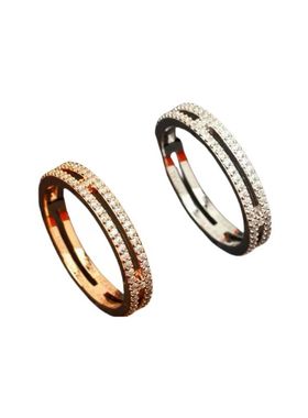 满钻高定系列银色戒指时尚混搭