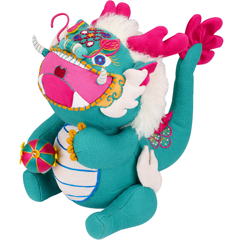 王的手创 龙颜大悦刺绣diy手工材料包自绣手作布艺玩偶高端礼盒