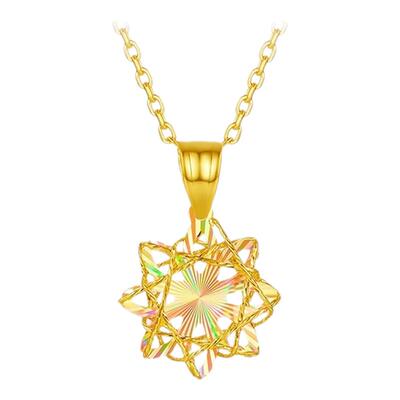 周六福18K金吊坠女星星吊坠