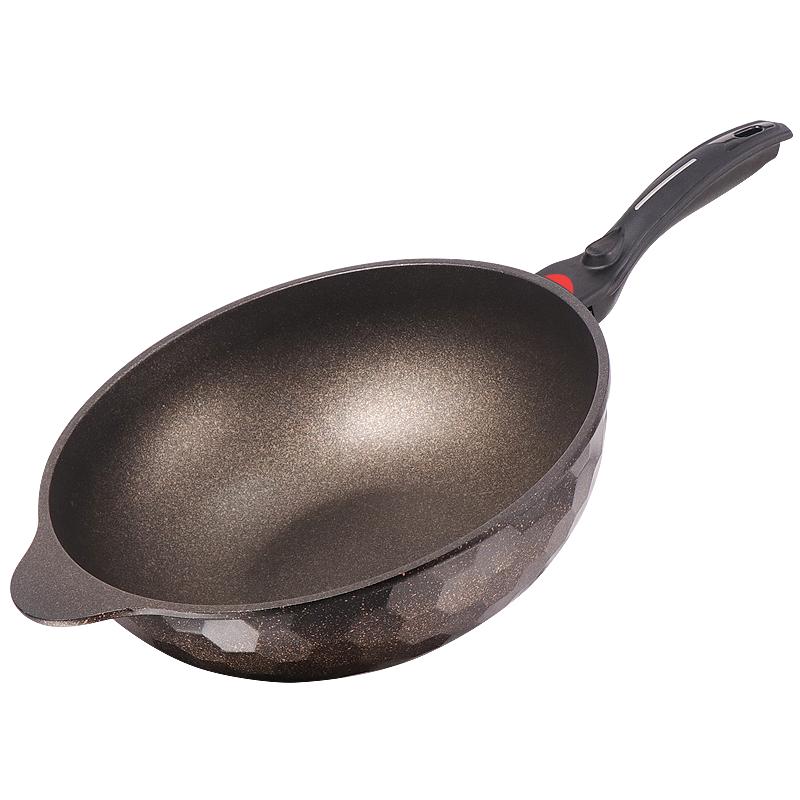 Maiboliy麦饭石不粘锅炒锅家用炒菜锅燃气灶专用韩国麦石锅平底锅