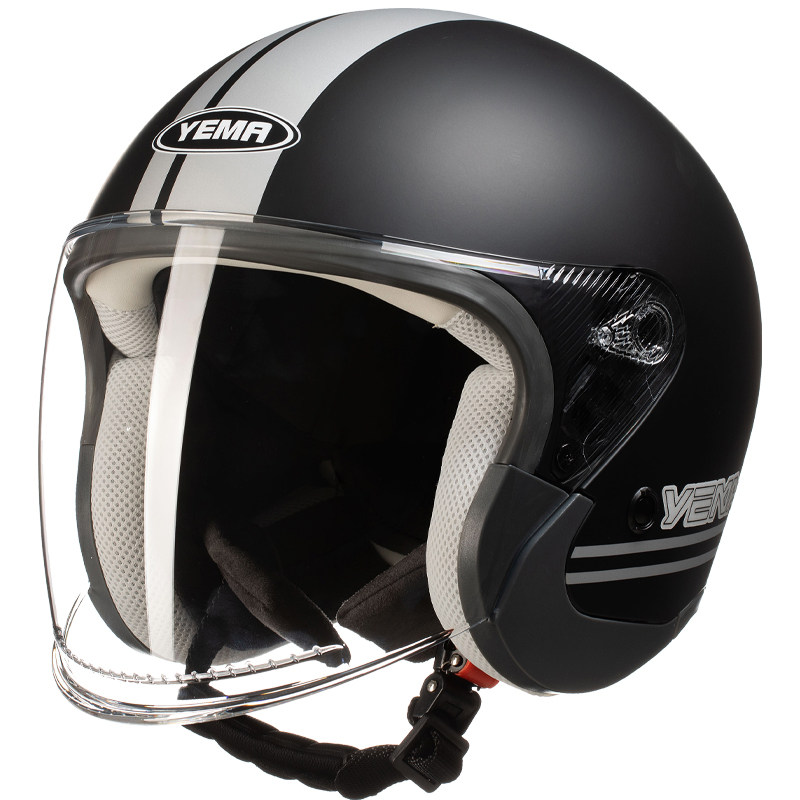 野马3C认证电瓶车摩托车安全帽秋冬季防雾保暖半盔男四季通用头盔