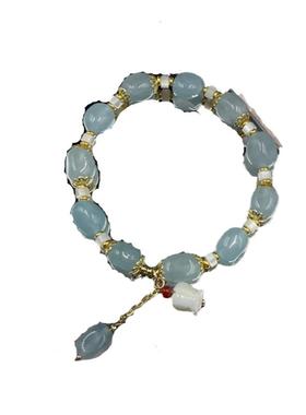 新中式小青柠古风青玉手链