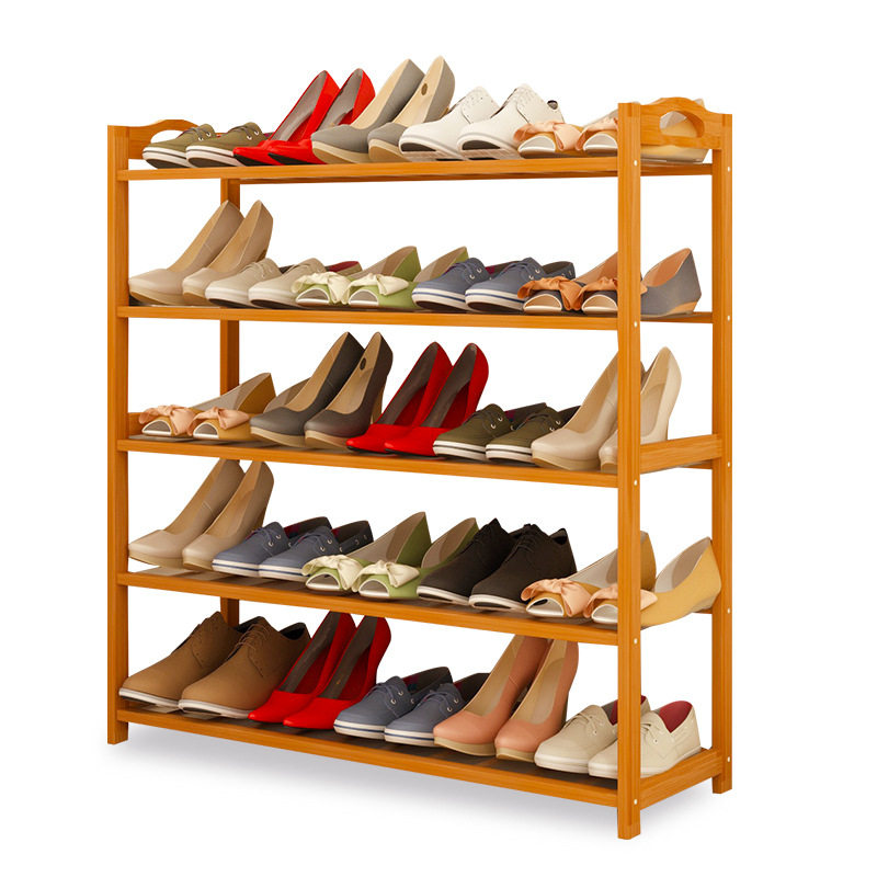 楠木家庭鞋架楼道多层角落拼装结实耐用的室内走廊房间shoe rack