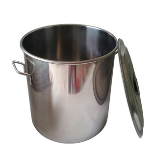 商用不锈钢桶带盖加厚大容量卤肉桶加深大汤锅储水桶油桶食堂铁桶