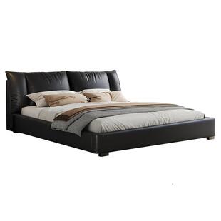 政府补贴DDC意式极简真皮床主卧简约双人床2026新款软包高端大气