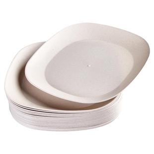 稻壳一次性餐盘食品级加厚盘子家用大号耐高温可降解骨碟餐具菜盘