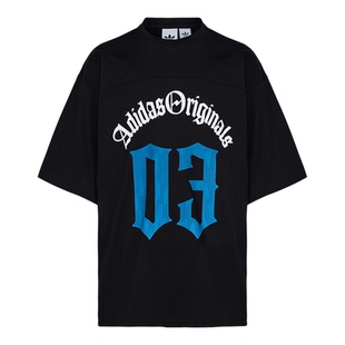 Adidas/阿迪达斯正品三叶草男士透气运动时尚字母短袖T恤KT3039