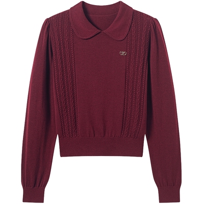 衣香丽影减龄学院风针织衫女