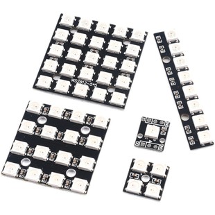 WS2812 5050 RGB LED内置全彩驱动幻彩灯开发板模块 方形LED灯
