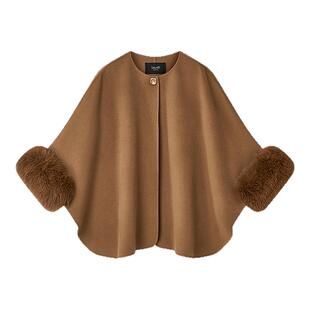 【14.5微米超细支羊绒】Laurel劳芮新款斗篷大衣LWL363D05200