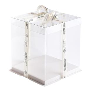 高透明蛋糕盒4四6六8八7寸9生日蛋糕盒子包装盒 网红加高双层单层