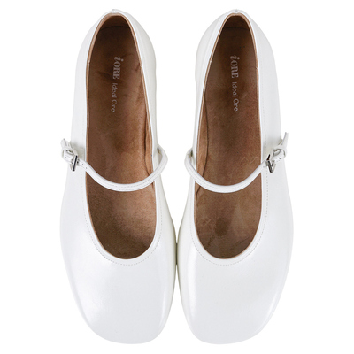 IORE不规则弧形圆头玛丽珍单鞋